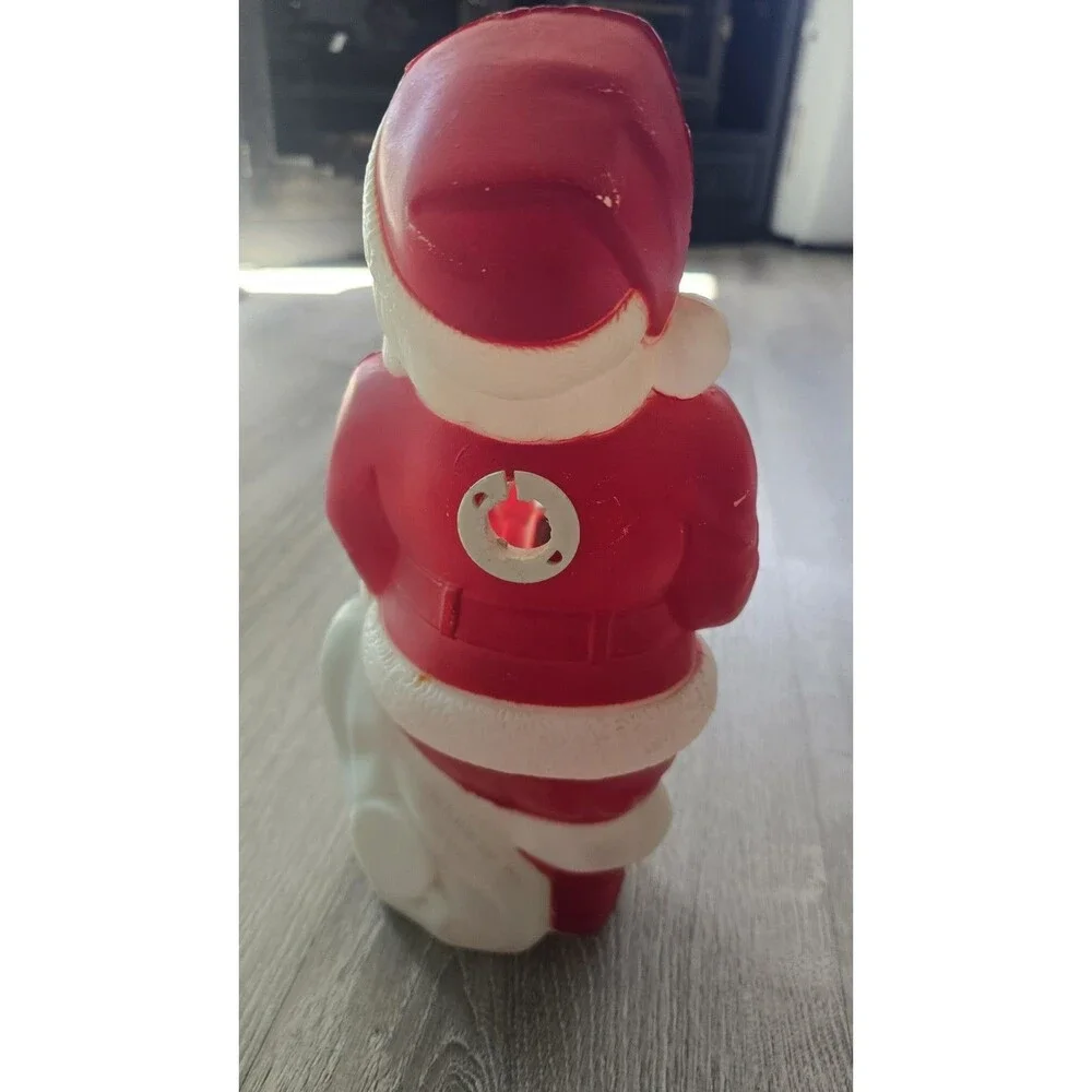 Vintage 1968 Empire Plastic Corp Tabletop Indoor Blow Mold Santa Claus